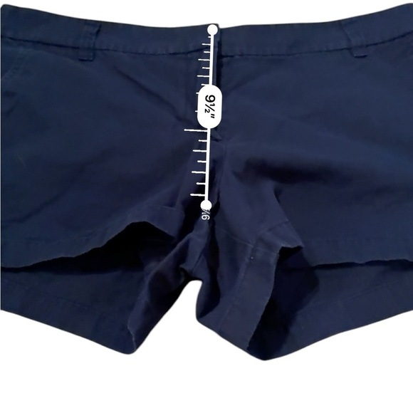 J. Crew Factory Chino Navy Blue Mid Rise Shorts Sz 16 - Picture 6 of 7
